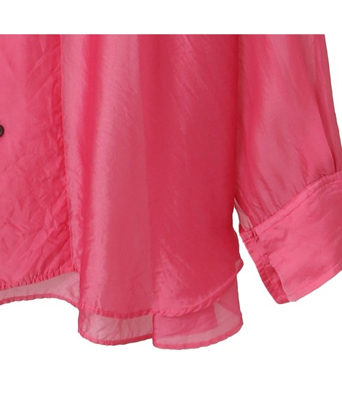 CURRENTAGE（カレンテージ）の「【CURRENTAGE/カレンテージ】Silk capra shirt（シャツ/ブラウス・レディース・ピンク・FREE）」の10枚目の写真