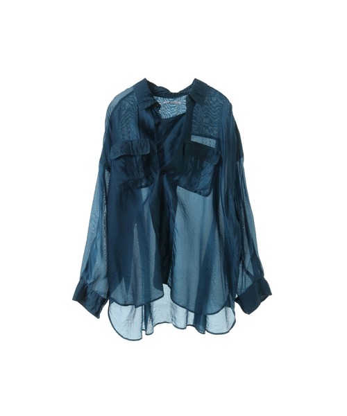 CURRENTAGE（カレンテージ）の「【CURRENTAGE/カレンテージ】Silk capra shirt（シャツ/ブラウス・レディース・ピンク・FREE）」の5枚目の写真