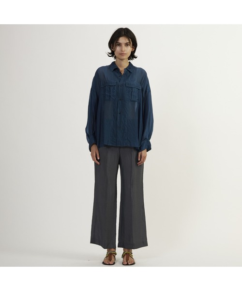 CURRENTAGE（カレンテージ）の「【CURRENTAGE/カレンテージ】Silk capra shirt（シャツ/ブラウス・レディース・ピンク・FREE）」の6枚目の写真