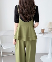 ABITOKYO | バックフリルVネックオーバーオールサロペットパンツ(サロペット/オーバーオール)