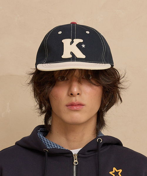 WaiKei(ワイケイ)の「Kロゴアップリケキャップネイビー(キャップ・レディース・その他・FREE)」の4枚目の写真