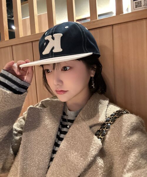 WaiKei(ワイケイ)の「Kロゴアップリケキャップネイビー(キャップ・レディース・その他・FREE)」の8枚目の写真