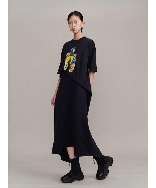 UN3D.（アンスリード）の「STRATUM ART PRINT OP / ストレイタムアートプリントワンピース（ワンピース・レディース・ブラック/ホワイト・38/36）」の5枚目の写真