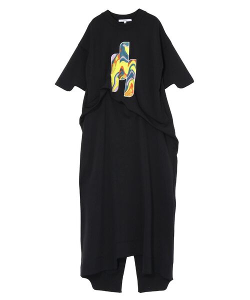 UN3D.（アンスリード）の「STRATUM ART PRINT OP / ストレイタムアートプリントワンピース（ワンピース・レディース・ブラック/ホワイト・38/36）」の4枚目の写真