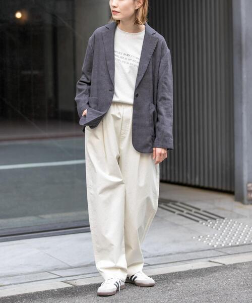 FORK&SPOON（フォークアンドスプーン）の「FORK&SPOON　ピグメントプリントロングスリーブTシャツ（Tシャツ/カットソー・レディース・オフホワイト/グレー系その他・1）」の9枚目の写真