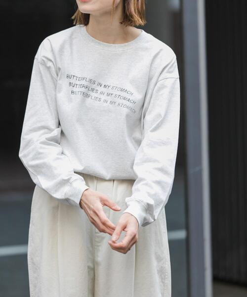 FORK&SPOON（フォークアンドスプーン）の「FORK&SPOON　ピグメントプリントロングスリーブTシャツ（Tシャツ/カットソー・レディース・オフホワイト/グレー系その他・1）」の17枚目の写真
