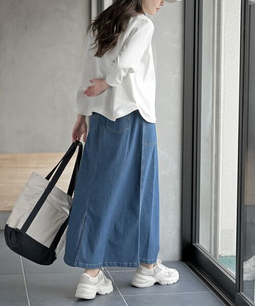 rps(アールピーエス)の「クルーネックラグランワイド7分袖T(Tシャツ/カットソー・レディース・ブラック系その他2/ブラック/杢グレー/オフホワイト/イエロー/パープル・フリー)」の10枚目の写真