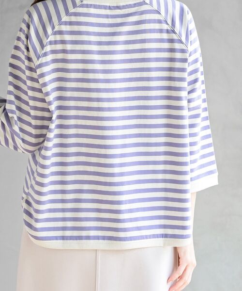 rps(アールピーエス)の「クルーネックラグランワイド7分袖T(Tシャツ/カットソー・レディース・ブラック系その他2/ブラック/杢グレー/オフホワイト/イエロー/パープル・フリー)」の14枚目の写真