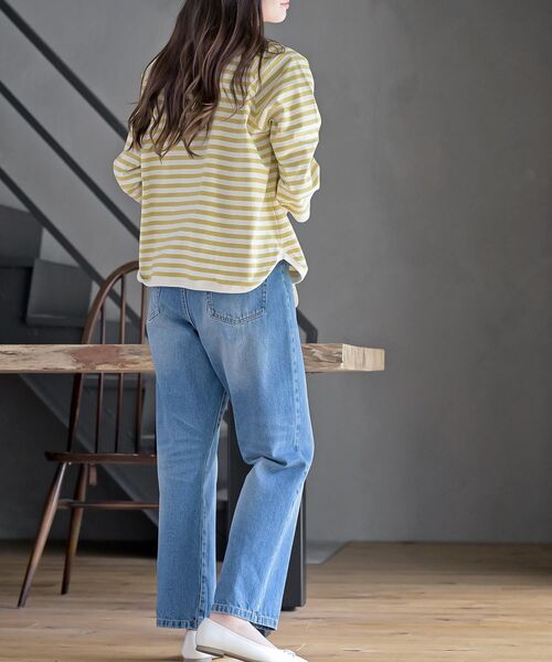 rps(アールピーエス)の「クルーネックラグランワイド7分袖T(Tシャツ/カットソー・レディース・ブラック系その他2/ブラック/杢グレー/オフホワイト/イエロー/パープル・フリー)」の18枚目の写真