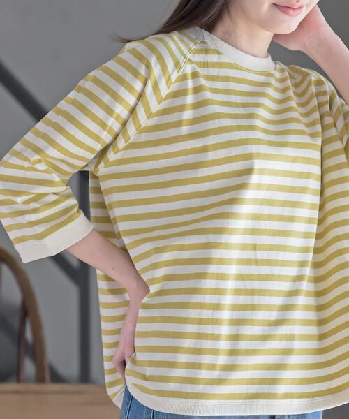 rps(アールピーエス)の「クルーネックラグランワイド7分袖T(Tシャツ/カットソー・レディース・ブラック系その他2/ブラック/杢グレー/オフホワイト/イエロー/パープル・フリー)」の22枚目の写真