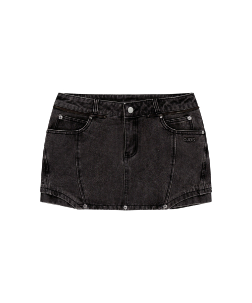 OJOS(オホス)の「Button Denim Mini Skirt / Charcoal(スカート・レディース・その他・1/2/3)」の2枚目の写真
