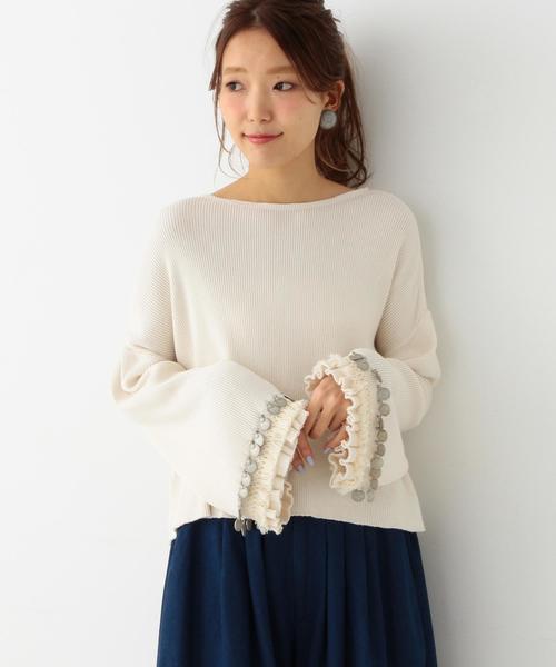 Another Edition(アナザーエディション)の「テレココインプルオーバー/ AEBC CテレココインPO◆(Tシャツ/カットソー・レディース・オフホワイト/オリーブ・フリー)」の1枚目の写真