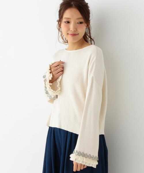 Another Edition(アナザーエディション)の「テレココインプルオーバー/ AEBC CテレココインPO◆(Tシャツ/カットソー・レディース・オフホワイト/オリーブ・フリー)」の12枚目の写真