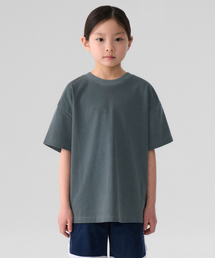 ピグメントオーバーサイズクルーネックTシャツ[ピーコックブルー]