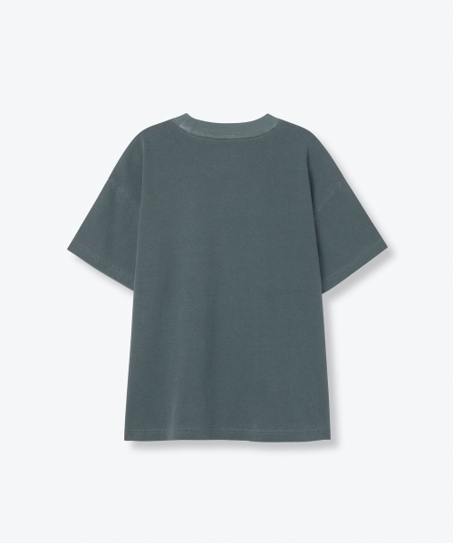 MUSINSA STANDARD KIDS（ムシンサスタンダードキッズ）の「ピグメントオーバーサイズクルーネックTシャツ[ピーコックブルー]（Tシャツ/カットソー・レディース・その他・110/120/130/100/140/150/160）」の3枚目の写真