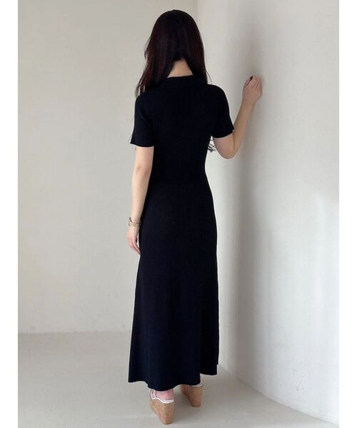MERCURYDUO（マーキュリーデュオ）の「ワイドリブスキッパーニットワンピース（ワンピース・レディース・ライム/ピンク/ネイビー/ブラック・SMALL/MEDIUM）」の17枚目の写真