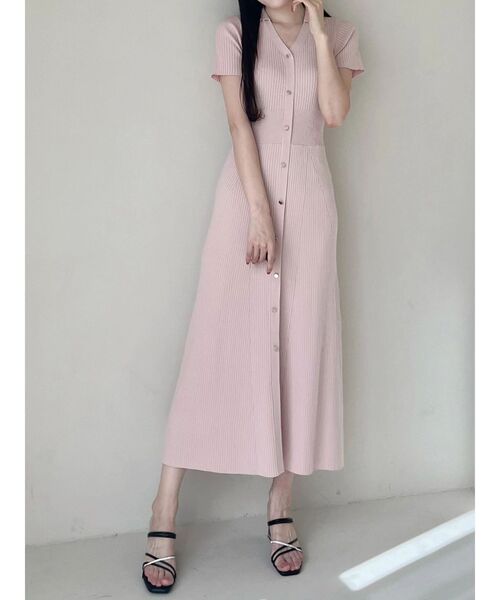 MERCURYDUO（マーキュリーデュオ）の「ワイドリブスキッパーニットワンピース（ワンピース・レディース・ライム/ピンク/ネイビー/ブラック・SMALL/MEDIUM）」の18枚目の写真