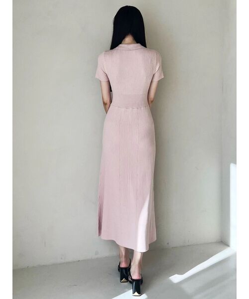 MERCURYDUO（マーキュリーデュオ）の「ワイドリブスキッパーニットワンピース（ワンピース・レディース・ライム/ピンク/ネイビー/ブラック・SMALL/MEDIUM）」の20枚目の写真