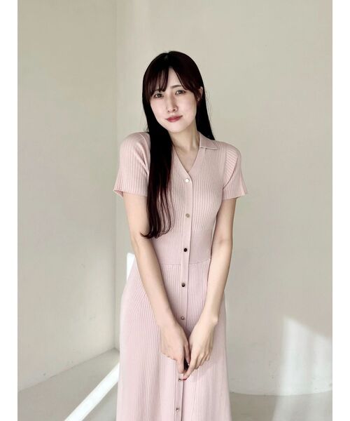 MERCURYDUO（マーキュリーデュオ）の「ワイドリブスキッパーニットワンピース（ワンピース・レディース・ライム/ピンク/ネイビー/ブラック・SMALL/MEDIUM）」の22枚目の写真