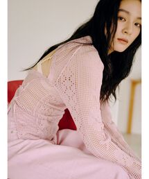 Ungrid | バックレースアップ透かし編みニット(ニット/セーター)