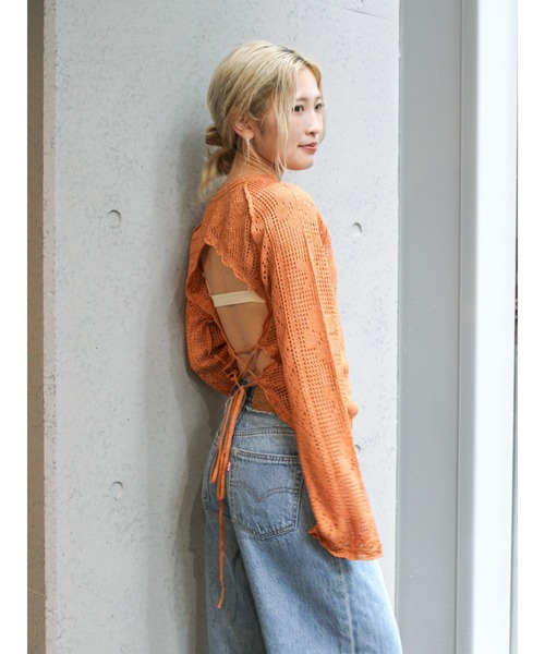 ニット/セーター（オレンジ/橙色系・刺繍）ファッション通販 - ZOZOTOWN