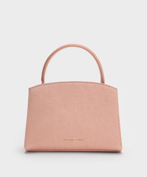 CHARLES & KEITH（チャールズ & キース）の「Aubrielle オブリエル トップハンドルバッグ（ハンドバッグ・レディース・チョコ/ピンク・S）」の6枚目の写真