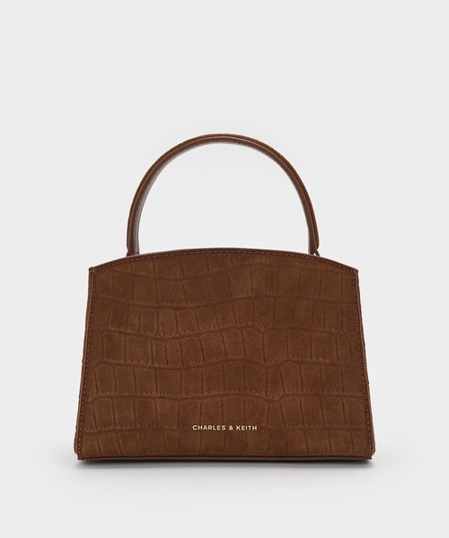 CHARLES & KEITH（チャールズ & キース）の「Aubrielle オブリエル トップハンドルバッグ（ハンドバッグ・レディース・チョコ/ピンク・S）」の12枚目の写真