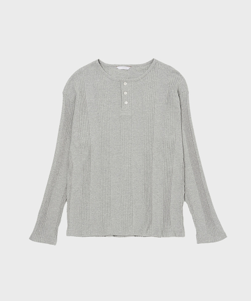 JUAN HOMME(ジュアンオム)の「ヘンリーネックロングスリーブTシャツ(メランジグレー)(Tシャツ/カットソー・メンズ・グレー・SMALL/MEDIUM/LARGE)」の17枚目の写真
