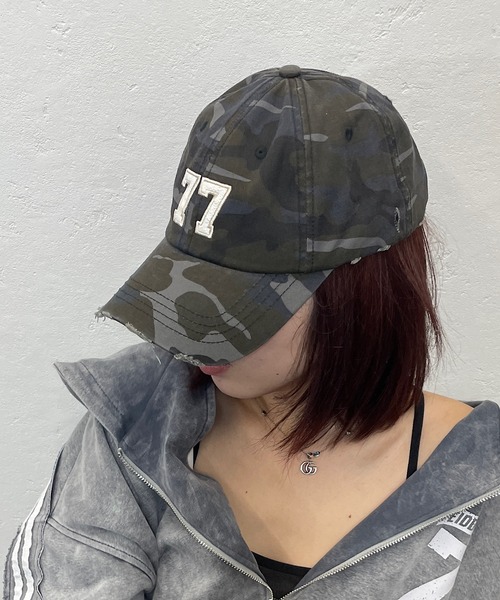 ROGER AND RAW(ロジャーアンドロウ)の「ナンバリングカモフラージュキャップ(キャップ・レディース・グレー系カモフラージュ/グリーン系カモフラージュ・FREE)」の18枚目の写真