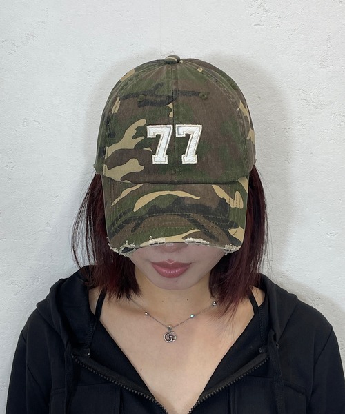 ROGER AND RAW(ロジャーアンドロウ)の「ナンバリングカモフラージュキャップ(キャップ・レディース・グレー系カモフラージュ/グリーン系カモフラージュ・FREE)」の13枚目の写真