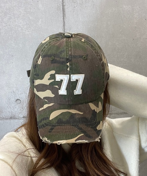 ROGER AND RAW(ロジャーアンドロウ)の「ナンバリングカモフラージュキャップ(キャップ・レディース・グレー系カモフラージュ/グリーン系カモフラージュ・FREE)」の8枚目の写真