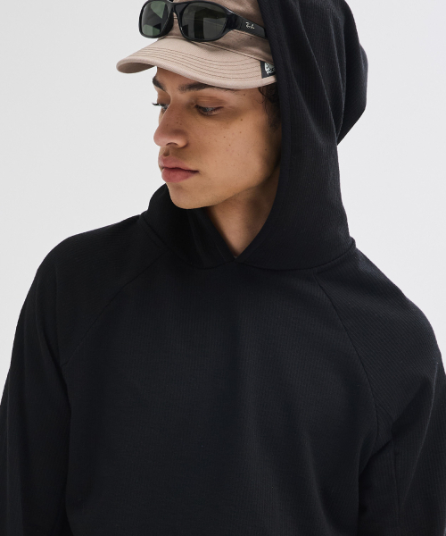 LEIRE（ルアール）の「リブフード付きロングスリーブTシャツ[ブラック]（パーカー・メンズ・その他・MEDIUM/LARGE/X-LARGE）」の4枚目の写真