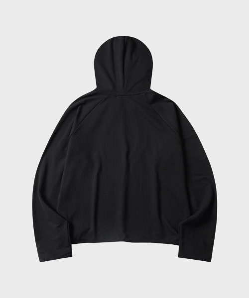 LEIRE（ルアール）の「リブフード付きロングスリーブTシャツ[ブラック]（パーカー・メンズ・その他・MEDIUM/LARGE/X-LARGE）」の6枚目の写真