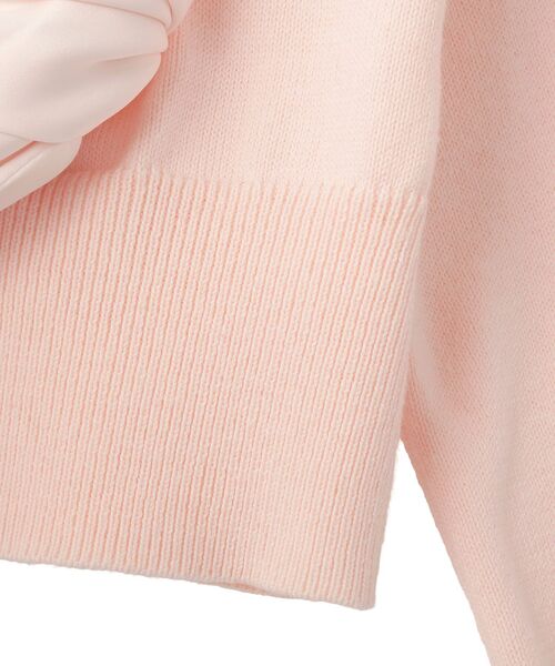 Maison de FLEUR（メゾンドフルール）の「リボンカーディガン（カーディガン/ボレロ・レディース・ブラック/ピンク・FREE）」の9枚目の写真