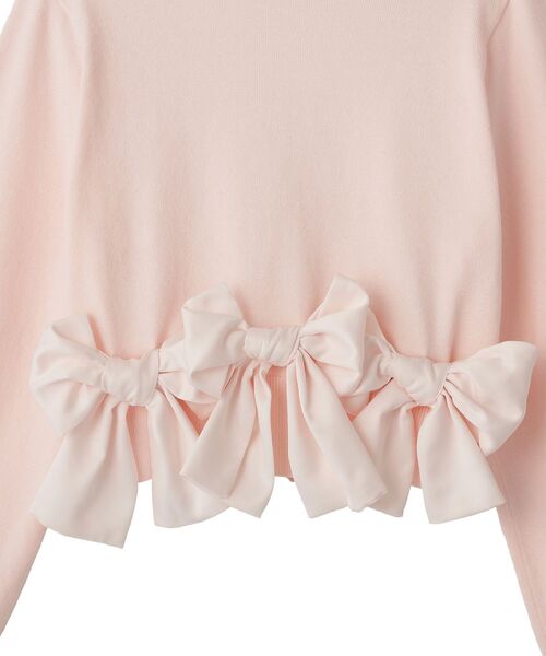 Maison de FLEUR（メゾンドフルール）の「リボンカーディガン（カーディガン/ボレロ・レディース・ブラック/ピンク・FREE）」の12枚目の写真