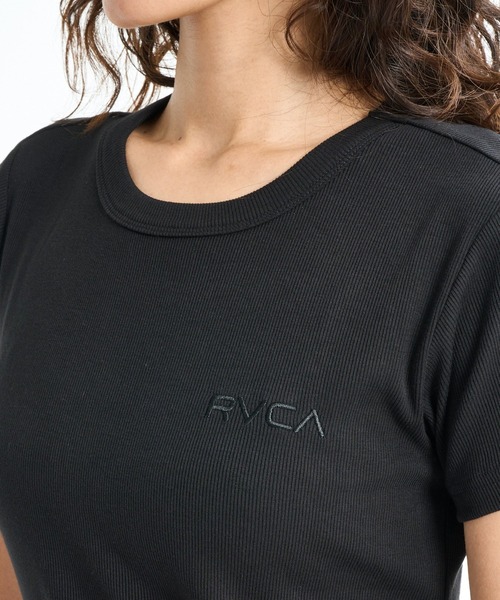 RVCA(ルーカ)の「RVCA ウィメンズ EMSCRIPT CROPPED SS Tシャツ 【2026年春夏モデル】(Tシャツ/カットソー・レディース・ホワイト/ブラック/ブラウン系その他・SMALL/MEDIUM/LARGE)」の6枚目の写真