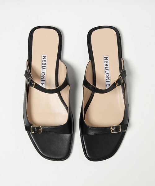 NEBULONI E（ネブローニ）の「【別注】＜NEBULONI E. for conte＞フラット ベルト サンダル（サンダル・レディース・ブラック・38/37/36）」の5枚目の写真