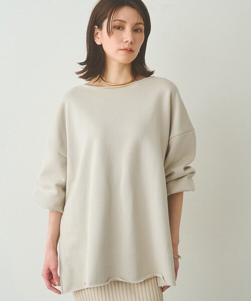 Whim Gazette（ウィムガゼット）の「【WEB＆一部店舗限定カラー】リラックススウェットプルオーバー（スウェット・レディース・グレイッシュベージュ/チャコールグレー/ライトグレー・FREE）」の3枚目の写真