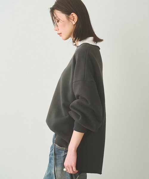 Whim Gazette（ウィムガゼット）の「【WEB＆一部店舗限定カラー】リラックススウェットプルオーバー（スウェット・レディース・グレイッシュベージュ/チャコールグレー/ライトグレー・FREE）」の21枚目の写真