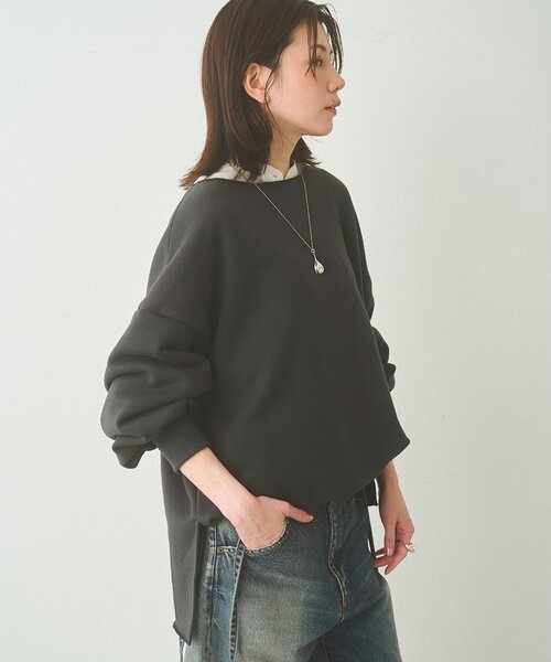 Whim Gazette(ウィムガゼット)の「リラックススウェットプルオーバー(スウェット・レディース・グレイッシュベージュ/チャコールグレー/ライトグレー/ベビーピンク/ピンクベージュ・FREE)」の14枚目の写真