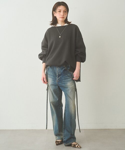 Whim Gazette（ウィムガゼット）の「【WEB＆一部店舗限定カラー】リラックススウェットプルオーバー（スウェット・レディース・グレイッシュベージュ/チャコールグレー/ライトグレー・FREE）」の19枚目の写真