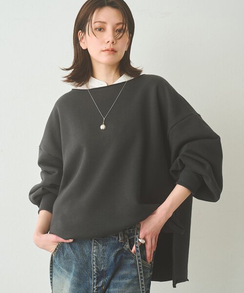 Whim Gazette（ウィムガゼット）の「【WEB＆一部店舗限定カラー】リラックススウェットプルオーバー（スウェット・レディース・グレイッシュベージュ/チャコールグレー/ライトグレー・FREE）」の18枚目の写真