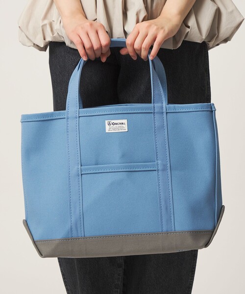 ORCIVAL(オーシバル)の「【WEB限定】<ORCIVAL> TOTE M(トートバッグ・レディース・ライトブルー/ライトグレー・FREE)」の3枚目の写真