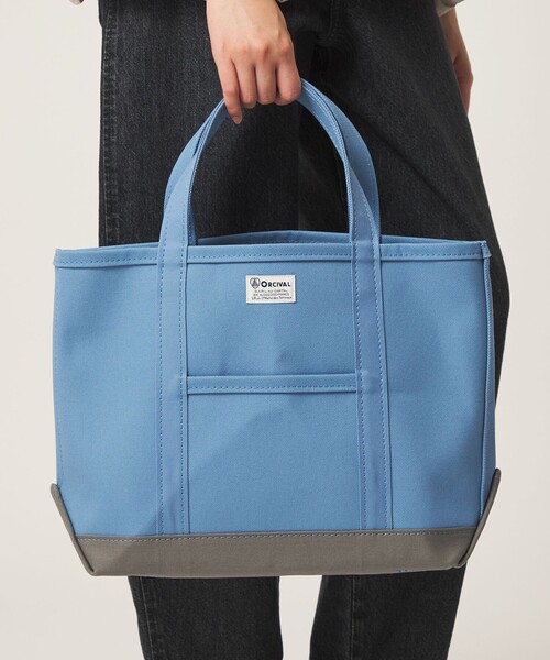 ORCIVAL(オーシバル)の「【WEB限定】<ORCIVAL> TOTE M(トートバッグ・レディース・ライトブルー/ライトグレー・FREE)」の4枚目の写真