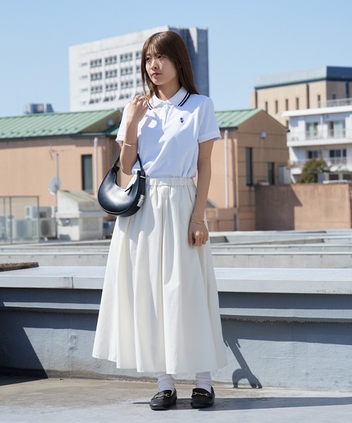 U.S. POLO ASSN.(ユーエスポロアッスン)の「U.S. POLO ASSN./ユーエスポロアッスン ラインデザイン ロゴ刺繍 ポロシャツ 秋 秋服 2026年秋冬(ポロシャツ・レディース・オフホワイト/ブラック/ネイビー/イエロー/ピンク・M/L)」の16枚目の写真