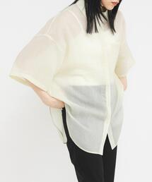 KBF（ケイビーエフ）の「シアーストライプBIGシャツ（シャツ/ブラウス）」