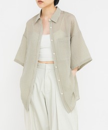 KBF | シアーストライプBIGシャツ(シャツ/ブラウス)