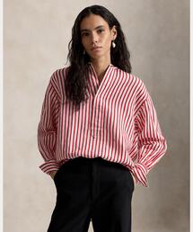 POLO RALPH LAUREN | ストライプド リネンコットン シャツ(シャツ/ブラウス)