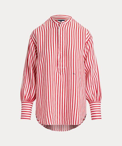 POLO RALPH LAUREN（ポロ ラルフ ローレン）の「ストライプド リネンコットン シャツ（シャツ/ブラウス・レディース・ホワイト・4/6/8/00/2/0）」の4枚目の写真