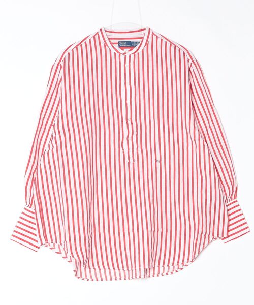 POLO RALPH LAUREN（ポロ ラルフ ローレン）の「ストライプド リネンコットン シャツ（シャツ/ブラウス・レディース・ホワイト・4/6/8/00/2/0）」の2枚目の写真